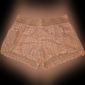Lined lace shorts